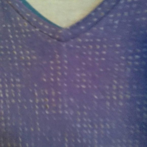 🎈4 FOR $20 APT 9 Short Sleeve Blue Print Top T-Shirt Sz MP - Picture 2 of 5